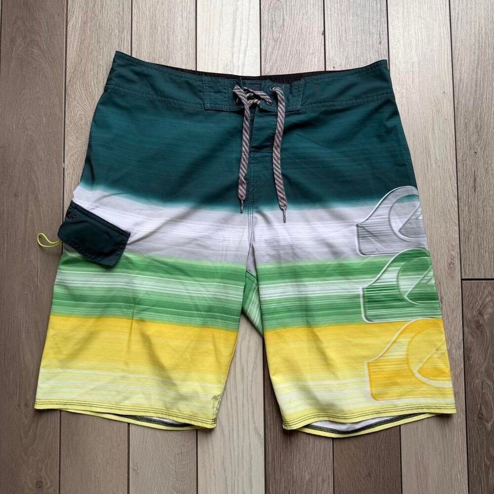 Quiksilver stripe board shorts mens